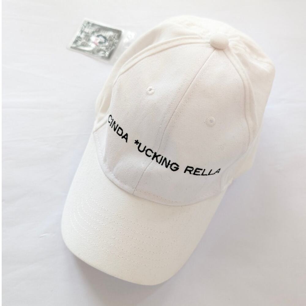 NWT Natasha Zinko Longon Cinda *uking Rella White Baseball Cap, One Size